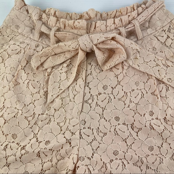H&M Size 8 Lace Apricot Pocket Shorts with Tie - Picture 5 of 12